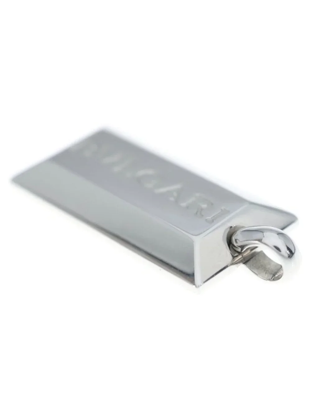 Bvlgari 18k White Gold Ingot Pendant